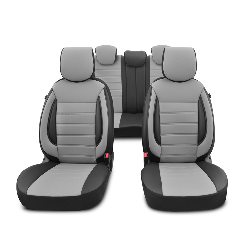 Car seat covers leatherette grey