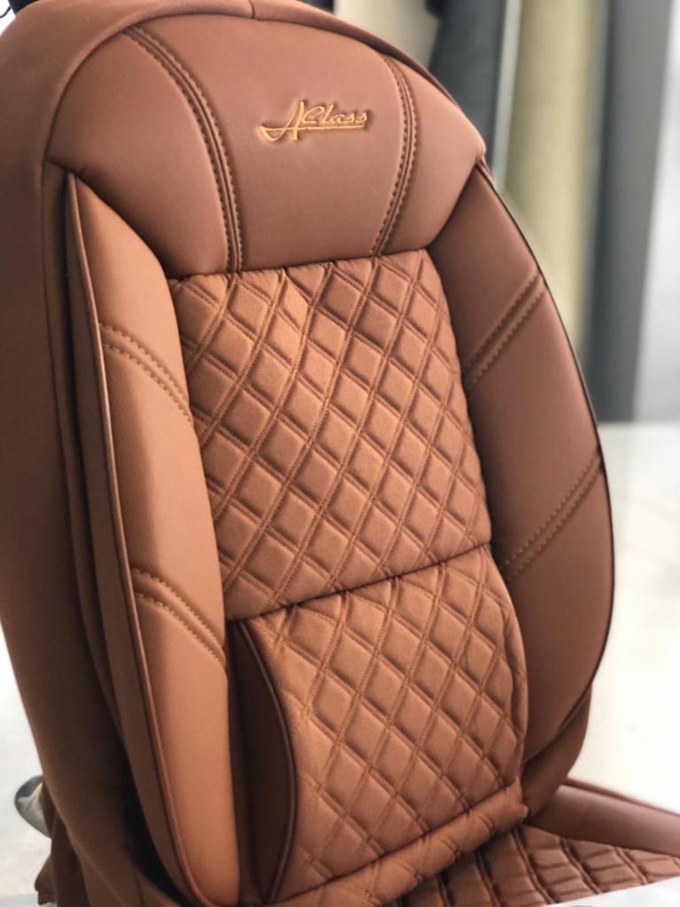 car seat covers leather brown