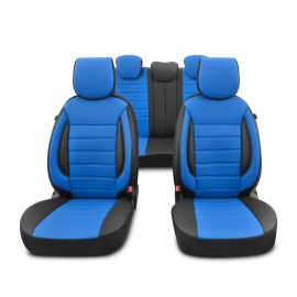 Car seat covers leatherette blue