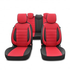 Car seat covers leatherette red