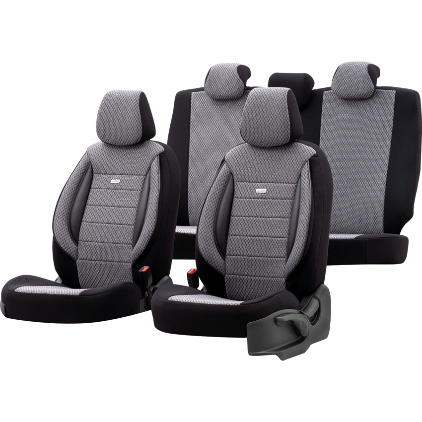 car seat covers sport black red lines