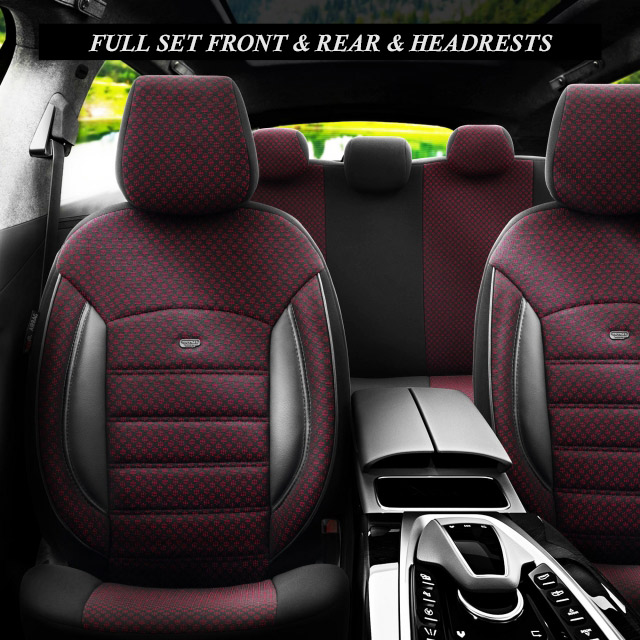 car seat covers full set red sport